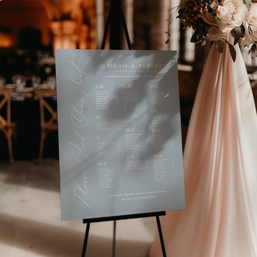 Minimalist Alphabetical Wedding Seating Chart ポスター