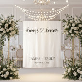Minimalist Always & Forever Wedding Backdrop タペストリー