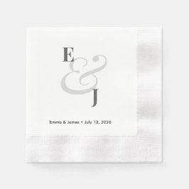 Minimalist Ampersand Wedding | Cocktail 縁ありカクテルナプキン