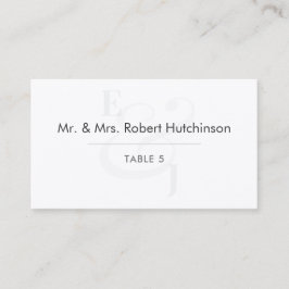 Minimalist Ampersand Wedding | Flat Table Seating プレイスカード
