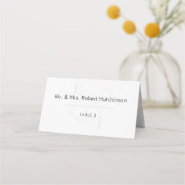 Minimalist Ampersand Wedding | Folded Seating Tent プレイスカード