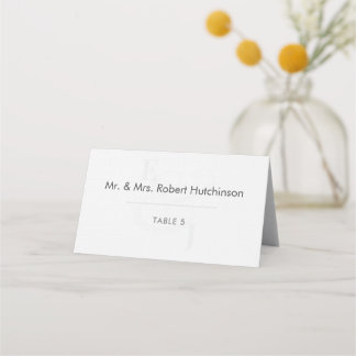 Minimalist Ampersand Wedding | Folded Seating Tent プレイスカード