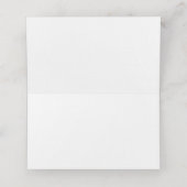 Minimalist Ampersand Wedding | Folded Seating Tent プレイスカード (内部開封)