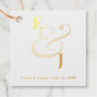 Minimalist Ampersand Wedding | Gold フェイバータグ