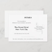 Minimalist Ampersand Wedding | Hotel | QR Code エンクロージャーカード (正面/裏面)