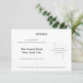 Minimalist Ampersand Wedding | Hotel | QR Code エンクロージャーカード (スタンド正面)
