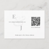 Minimalist Ampersand Wedding | Hotel | QR Code エンクロージャーカード (裏面)