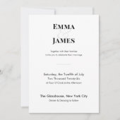 Minimalist Ampersand Wedding | Invitation QR Code 招待状 (正面)