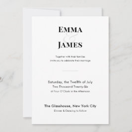 Minimalist Ampersand Wedding | Invitation QR Code 招待状