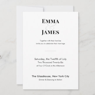 Minimalist Ampersand Wedding | Invitation QR Code 招待状