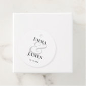 Minimalist Ampersand Wedding | Names Thank You フェイバータグ (インサイチュ)