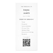 Minimalist Ampersand Wedding | Program | QR Code ラックカード (正面)