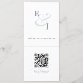 Minimalist Ampersand Wedding | QR Code | Elegant メニュー (裏面)