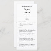 Minimalist Ampersand Wedding | QR Code | Elegant メニュー (正面/裏面)
