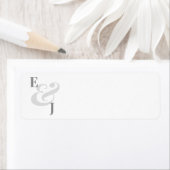 Minimalist Ampersand Wedding | Return Address  ラベル (インサイチュ)
