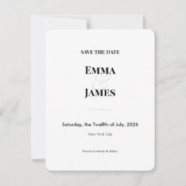 Minimalist Ampersand Wedding | Save the Date 2 セーブザデート