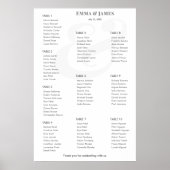 Minimalist Ampersand Wedding | Seating Chart | 10 ポスター (正面)