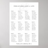 Minimalist Ampersand Wedding | Seating Chart 12 ポスター (正面)