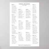 Minimalist Ampersand Wedding | Seating Chart 14 ポスター (正面)