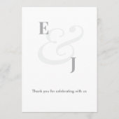Minimalist Ampersand Wedding | Table Number 招待状 (裏面)