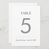 Minimalist Ampersand Wedding | Table Number 招待状 (正面/裏面)