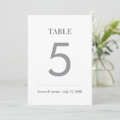 Minimalist Ampersand Wedding | Table Number 招待状 (スタンド正面)