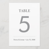Minimalist Ampersand Wedding | Table Number 招待状 (正面)