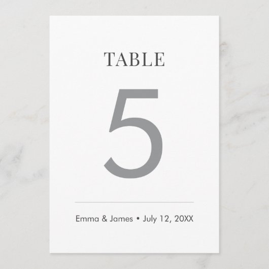 Minimalist Ampersand Wedding | Table Number 招待状 (正面)