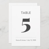 Minimalist Ampersand Wedding | Table Number 招待状 (正面/裏面)