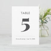 Minimalist Ampersand Wedding | Table Number 招待状 (スタンド正面)