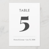 Minimalist Ampersand Wedding | Table Number 招待状 (正面)