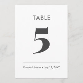 Minimalist Ampersand Wedding | Table Number 招待状