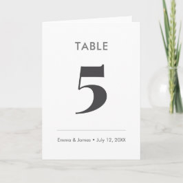 Minimalist Ampersand Wedding | Table Number Folded カード