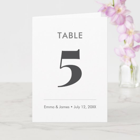 Minimalist Ampersand Wedding | Table Number Folded カード (蘭)