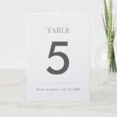Minimalist Ampersand Wedding | Table Number Folded カード (正面)