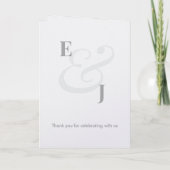 Minimalist Ampersand Wedding | Table Number Folded カード (裏面)