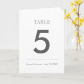Minimalist Ampersand Wedding | Table Number Folded カード (黄色い花)