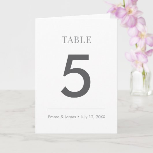 Minimalist Ampersand Wedding | Table Number Folded カード (蘭)