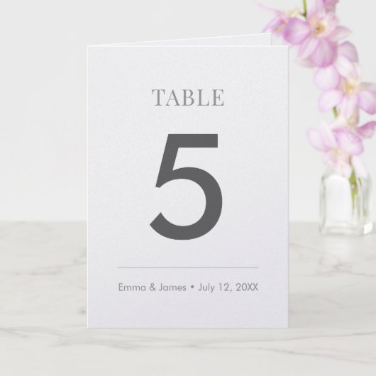 Minimalist Ampersand Wedding | Table Number Folded カード (蘭)