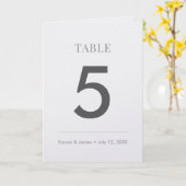 Minimalist Ampersand Wedding | Table Number Folded カード (黄色い花)