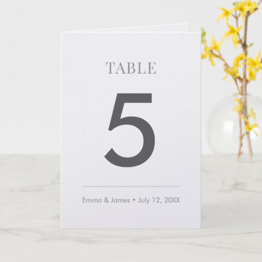 Minimalist Ampersand Wedding | Table Number Folded カード (黄色い花)