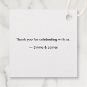 Minimalist Ampersand Wedding | Thank You フェイバータグ (裏面)
