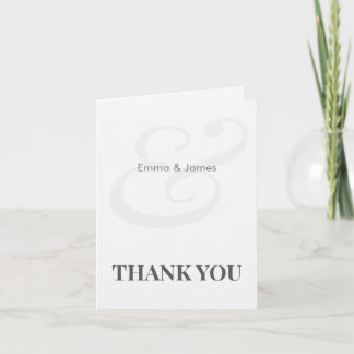 Minimalist Ampersand Wedding | Thank You Card サンキューカード