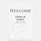 Minimalist Ampersand Wedding | Welcome Sign アクリルサイン (正面)
