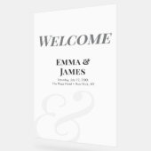 Minimalist Ampersand Wedding | Welcome Sign アクリルサイン (傾斜)