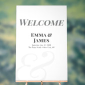 Minimalist Ampersand Wedding | Welcome Sign アクリルサイン (ニュートラル)