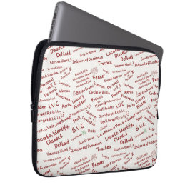 Minimalist Anatomy Doodle Pattern Laptop Sleeve ラップトップスリーブ