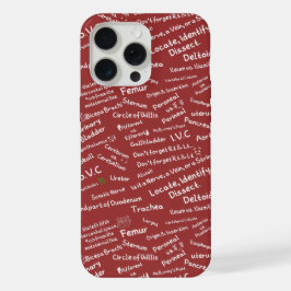 ​Minimalist Anatomy Pattern - Medical Student iPho iPhone 15 Pro Maxケース