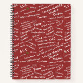 Minimalist Anatomy Pattern Medical Student Noteboo ノートブック (正面)