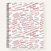 Minimalist Anatomy Pattern-Medical Student Spiral ノートブック (正面)